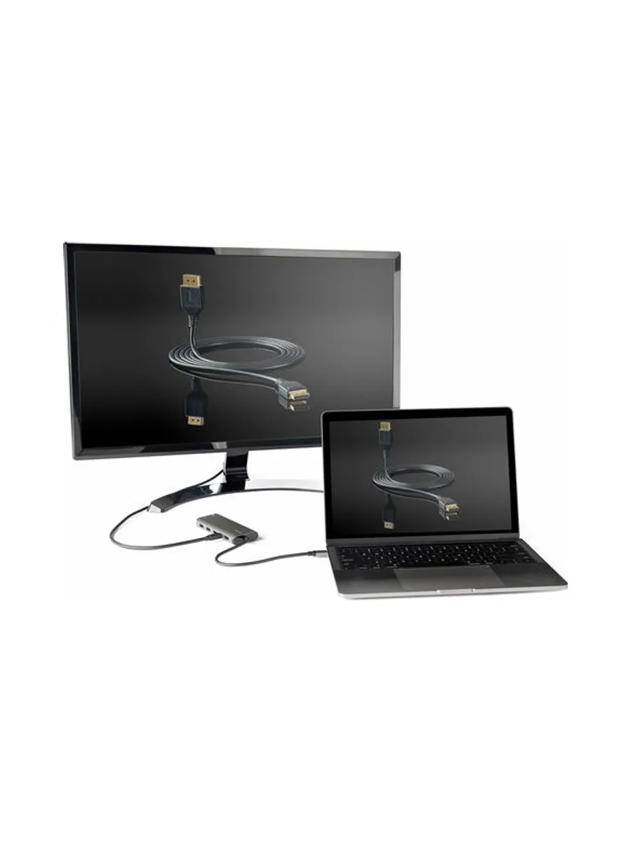 USB C Multiport Adapter HDMI/mDP 4K 60Hz 9
