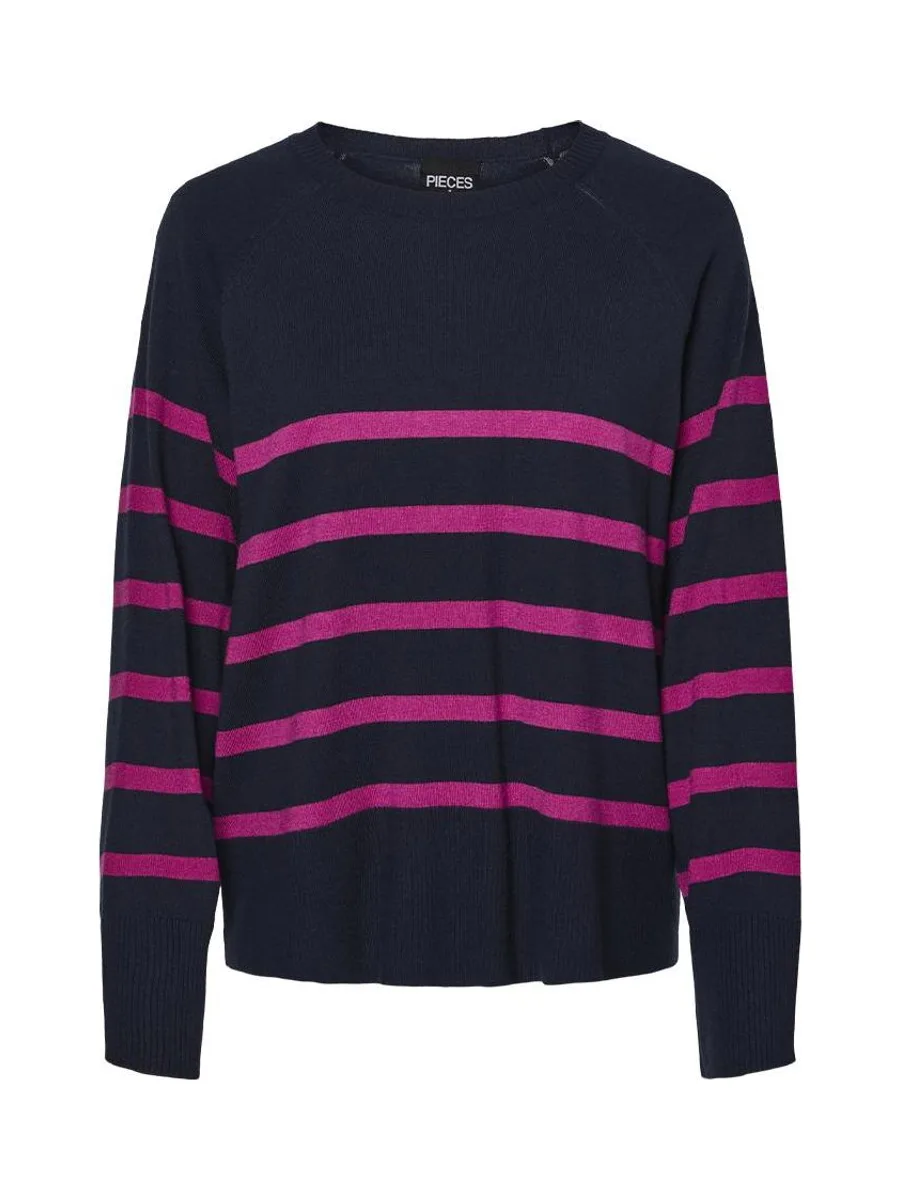 Pull Marine/Rose Femme Pieces Sia 2