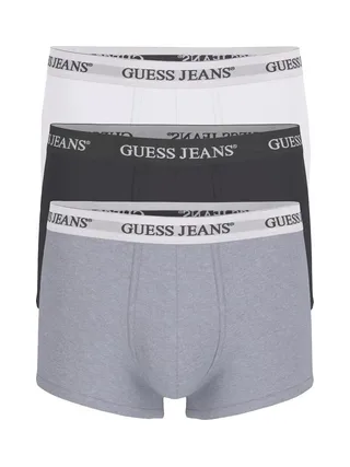 X3 Boxers Noir/Blanc/Gris Homme Guess Trunk 1