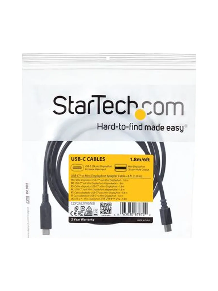 Cable USB C to Mini DisplayPort 6 ft 7
