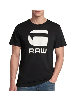 T-Shirt Noir Homme G-Star RAW Logo00 1