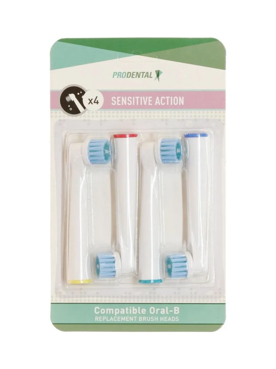 X4 Brossettes Rotative de Rechange Prodental Sensitive Action 2
