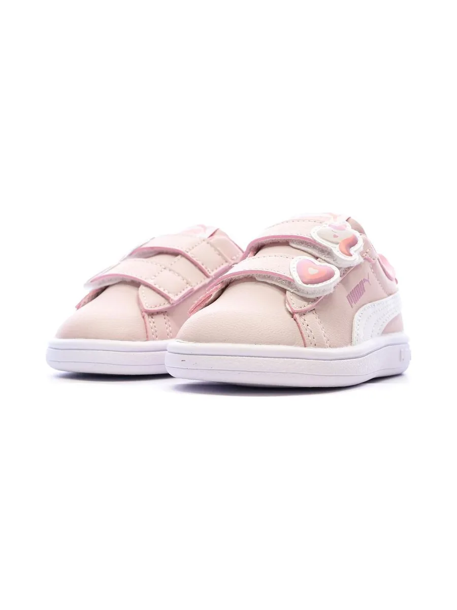 Baskets Rose Fille Puma Smash 3.0 Badges 7