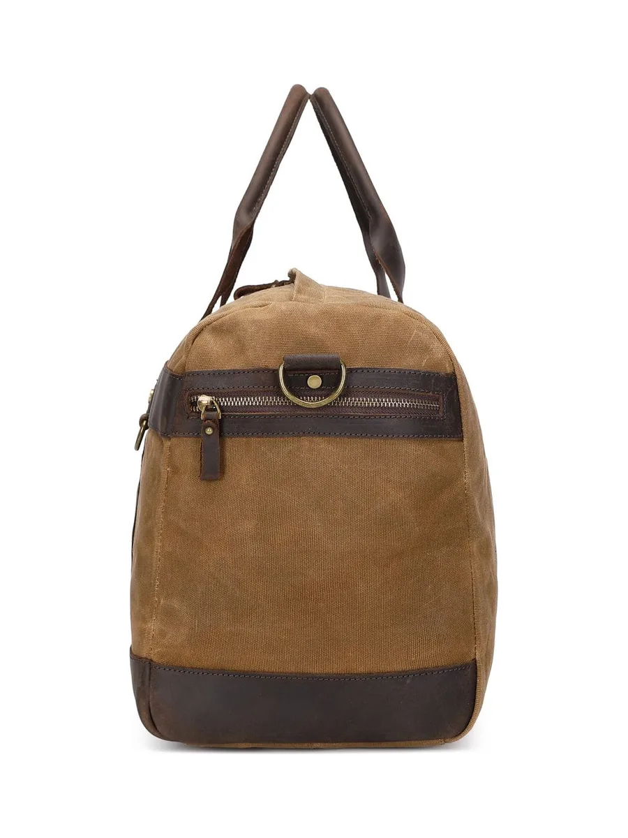 VLAD - Sac de voyage en cuir véritable et toile enduite - Bleu 44
