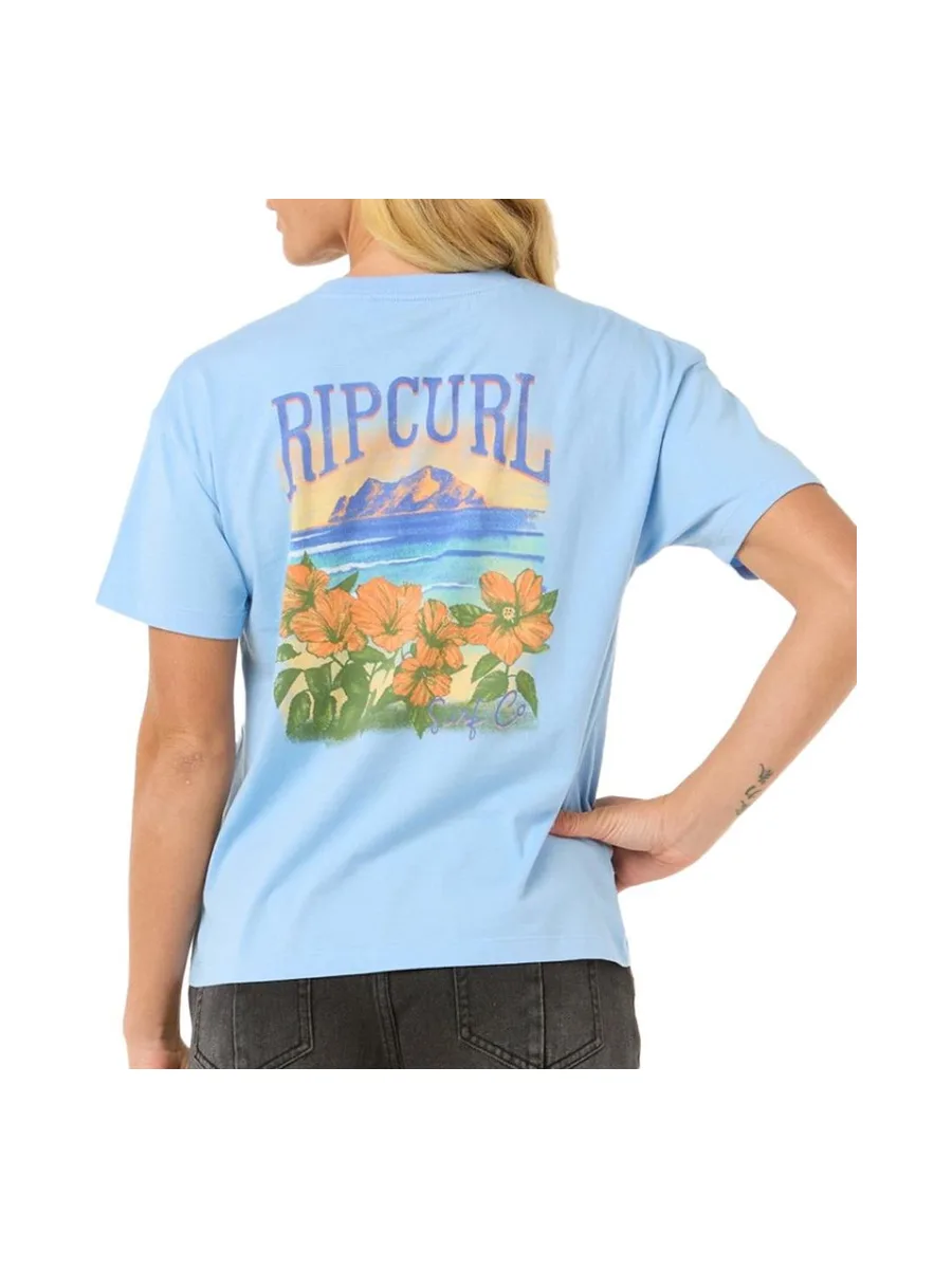 T-Shirt Bleu Femme Rip Curl Joya Relaxed 3