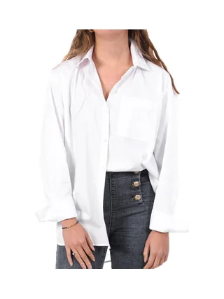 Chemises Blanche Femme Calvin Klein Jeans Poplin Relaxed 1