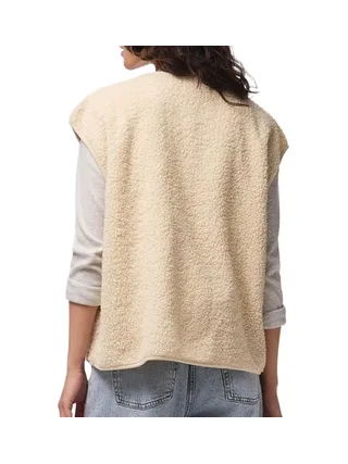 Gilet sans manche Beige Femme Pieces Katty 2