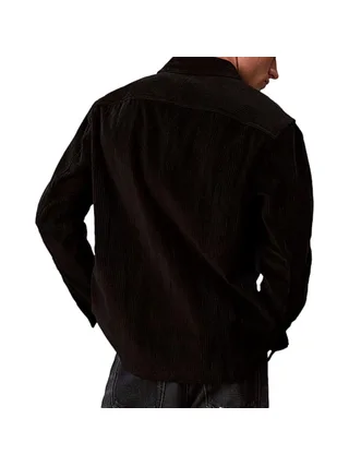Chemise Noir Homme Calvin Klein Jeans Corduroy Pocket 2