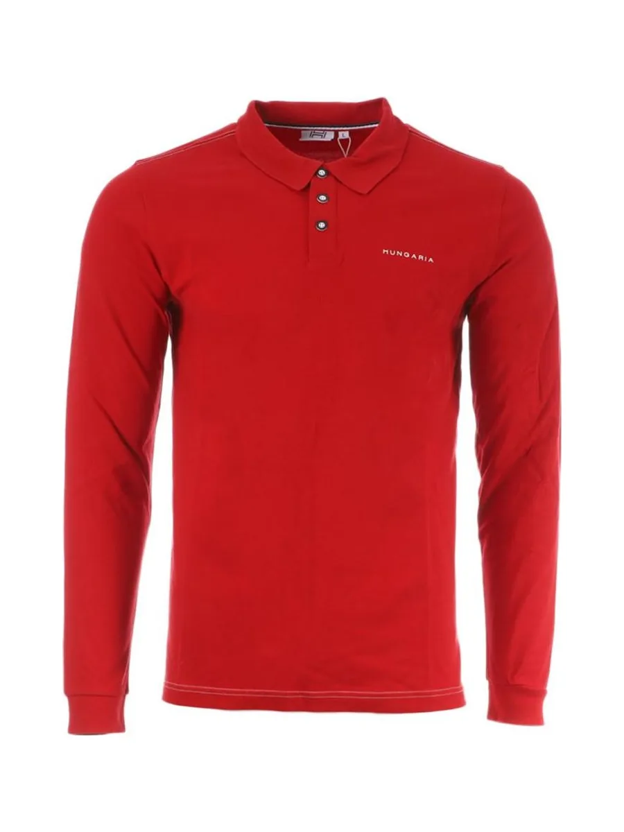 Polo Manches Longues Rouge Homme Hungaria Merapi 2
