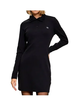 Robe Noire Femme Calvin Klein Jeans Woven Label 1