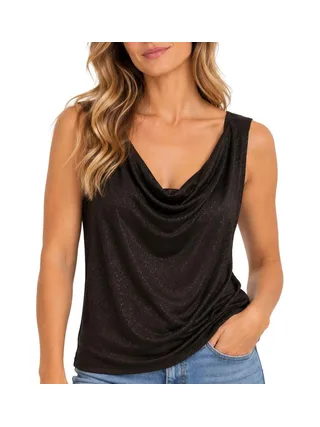 Débardeur femme brillant Marron Vero Moda Kanva Waterfall 1