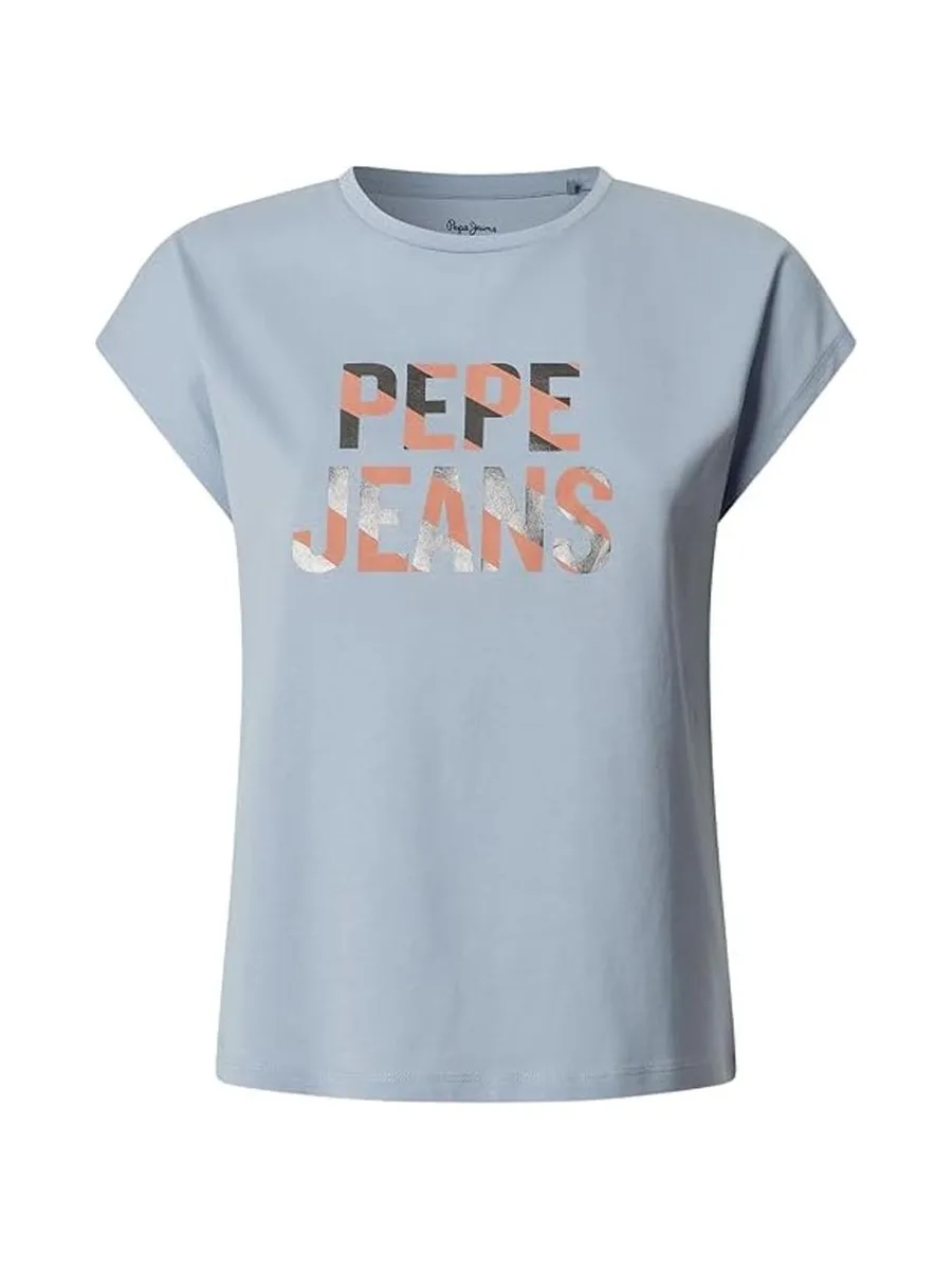 T-Shirt Bleu Femme Pepe jeans Catalina Cloudy 2