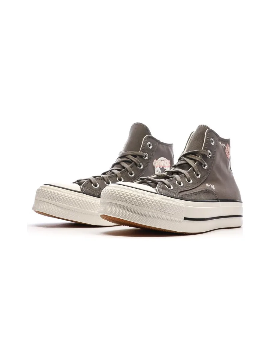Baskets Grises Femme Converse Chuck Taylor All Star Lift 6