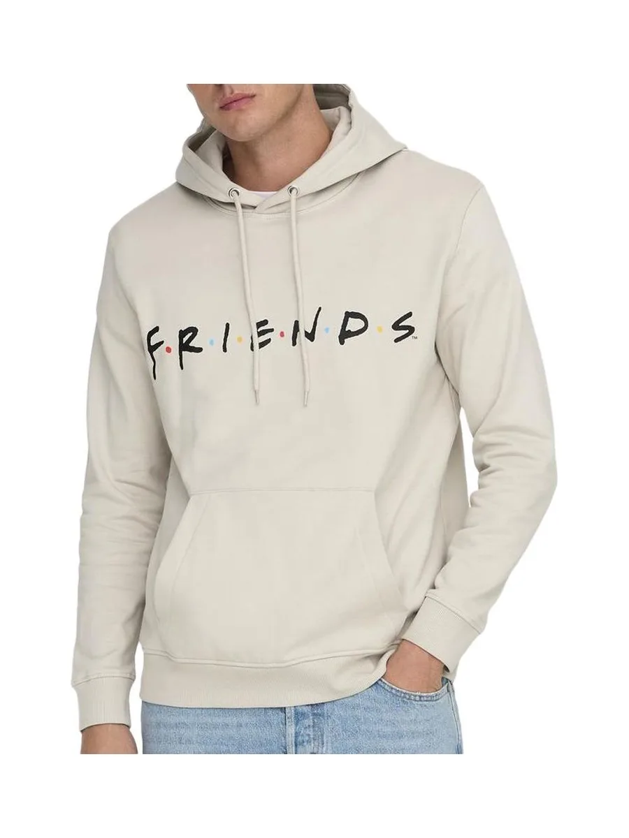 Sweat à Capuche Beige Homme Only & Sons Friends 1