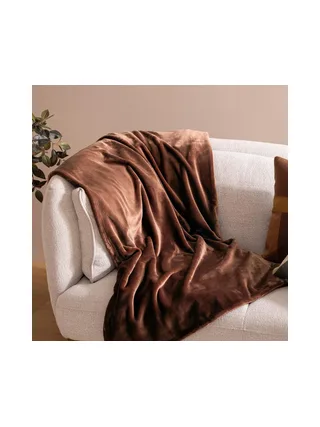 Plaid flanelle Marron Petrol Atmosphera 180x230 Cuddly 2