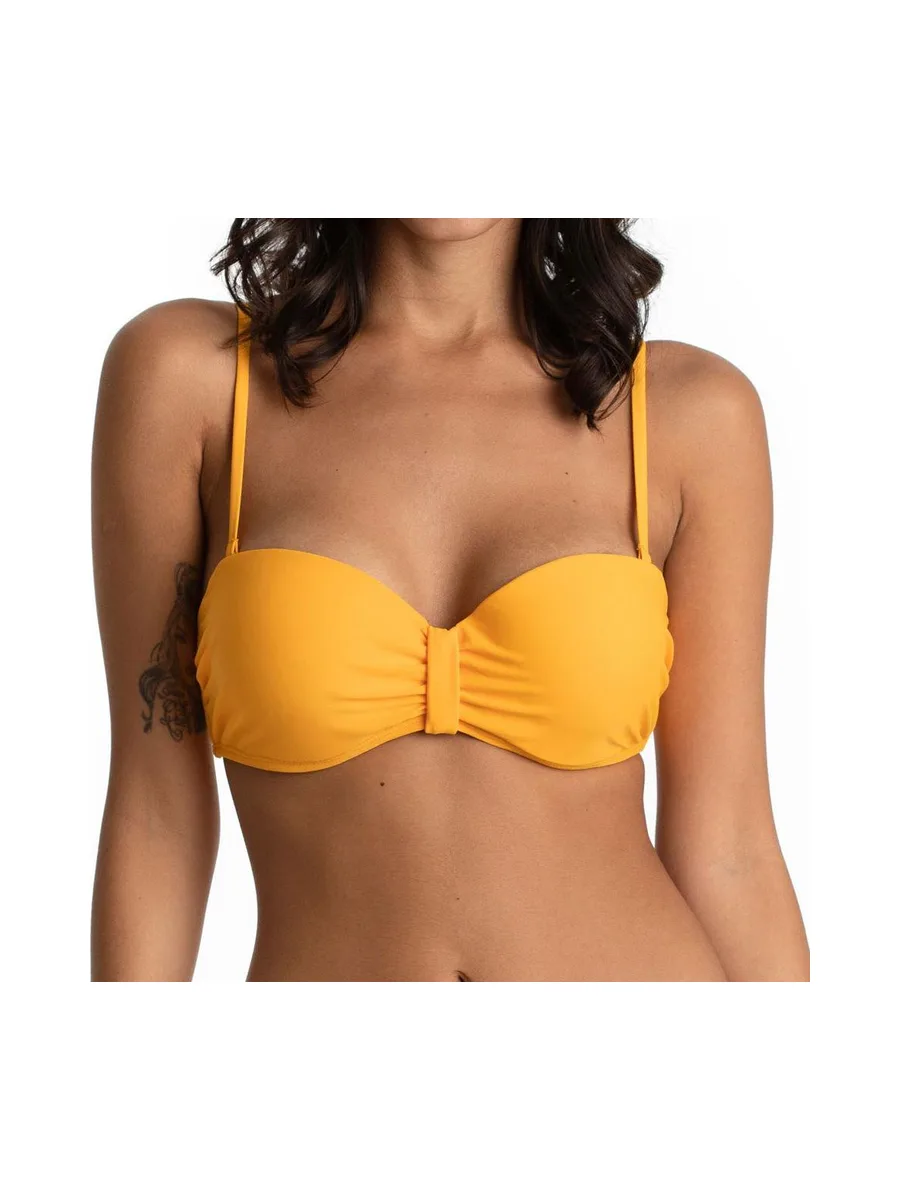 Haut de Bikini Bandeau Jaune Femme Sun Project - Taille 1
