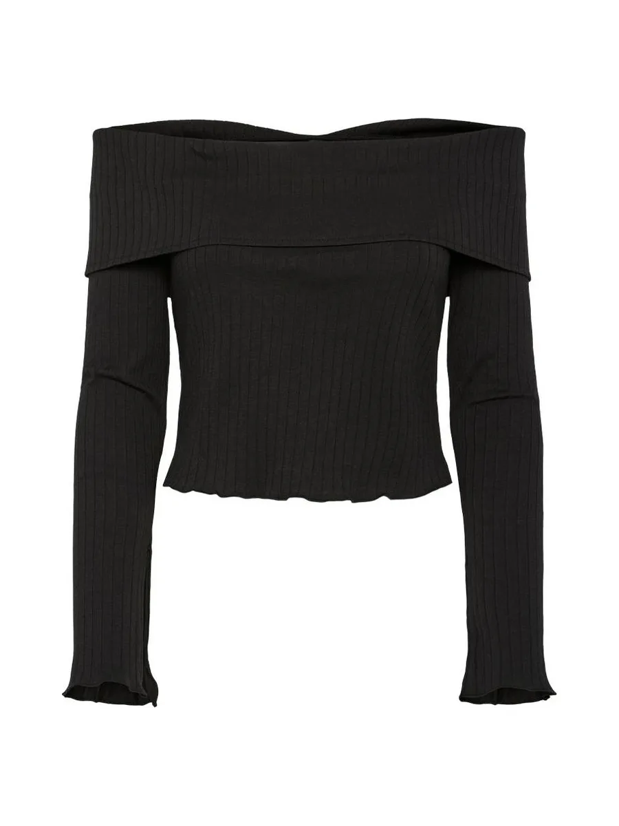 T-Shirt Noir Femme Pieces Jazmine 2