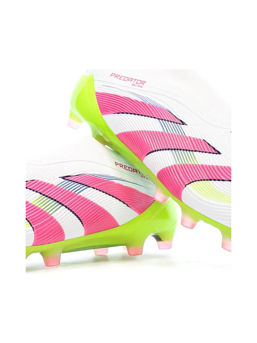 Chaussures de Foot Blanc/Rose Homme Adidas Predator Elite Ll AG 7