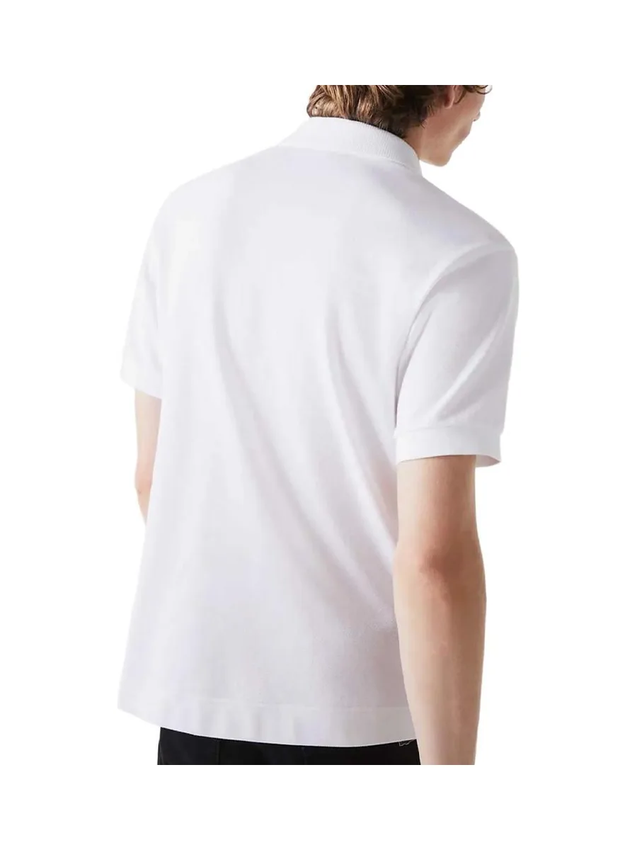 Polo Blanc Homme Lacoste Bord-cote 3