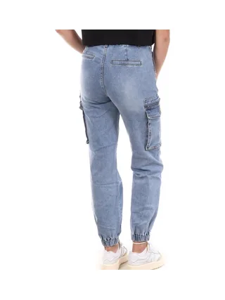 Pantalon Cargo Bleu Femme Monday Premium 3178 2