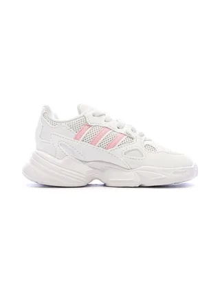 Baskets Blanches/Roses Fille Adidas Falcon El 2