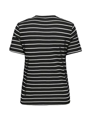 T-shirt à rayures Noir/Blanc Femme Only Liva 2