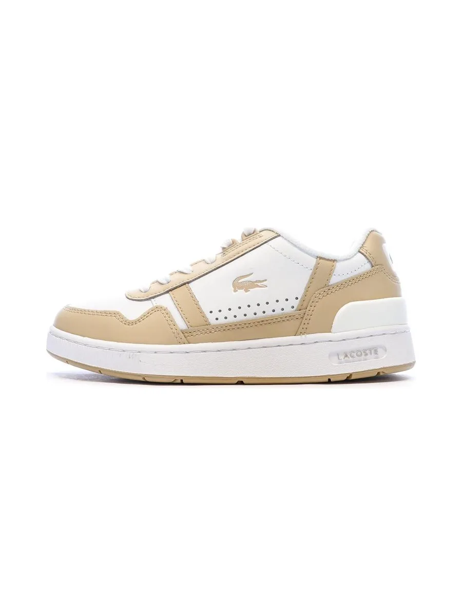 Baskets Blanche/Beige Homme Lacoste T-clip 124 2