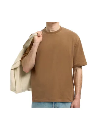 T-Shirt Marron Homme Selected Slhlooseoscar 1
