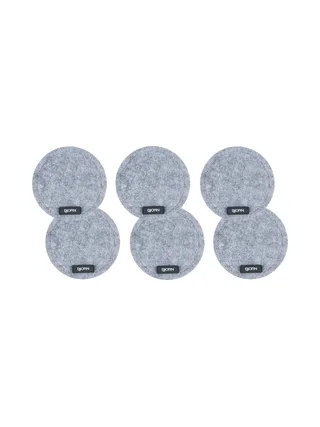 Sous-verre rond - 6 pièces - Feutre recyclé beige 7