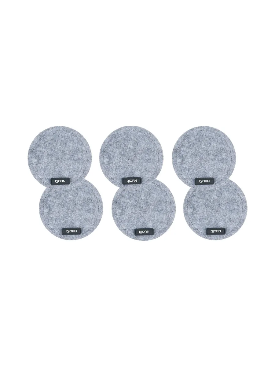Sous-verre rond - 6 pièces - Feutre recyclé beige 7