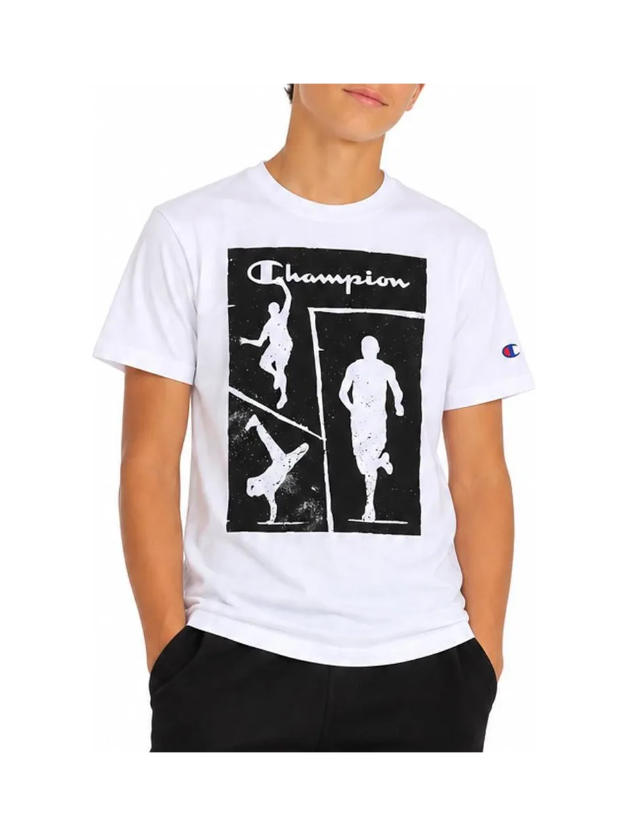 T-Shirt Blanc/Noir Homme Champion Active 2