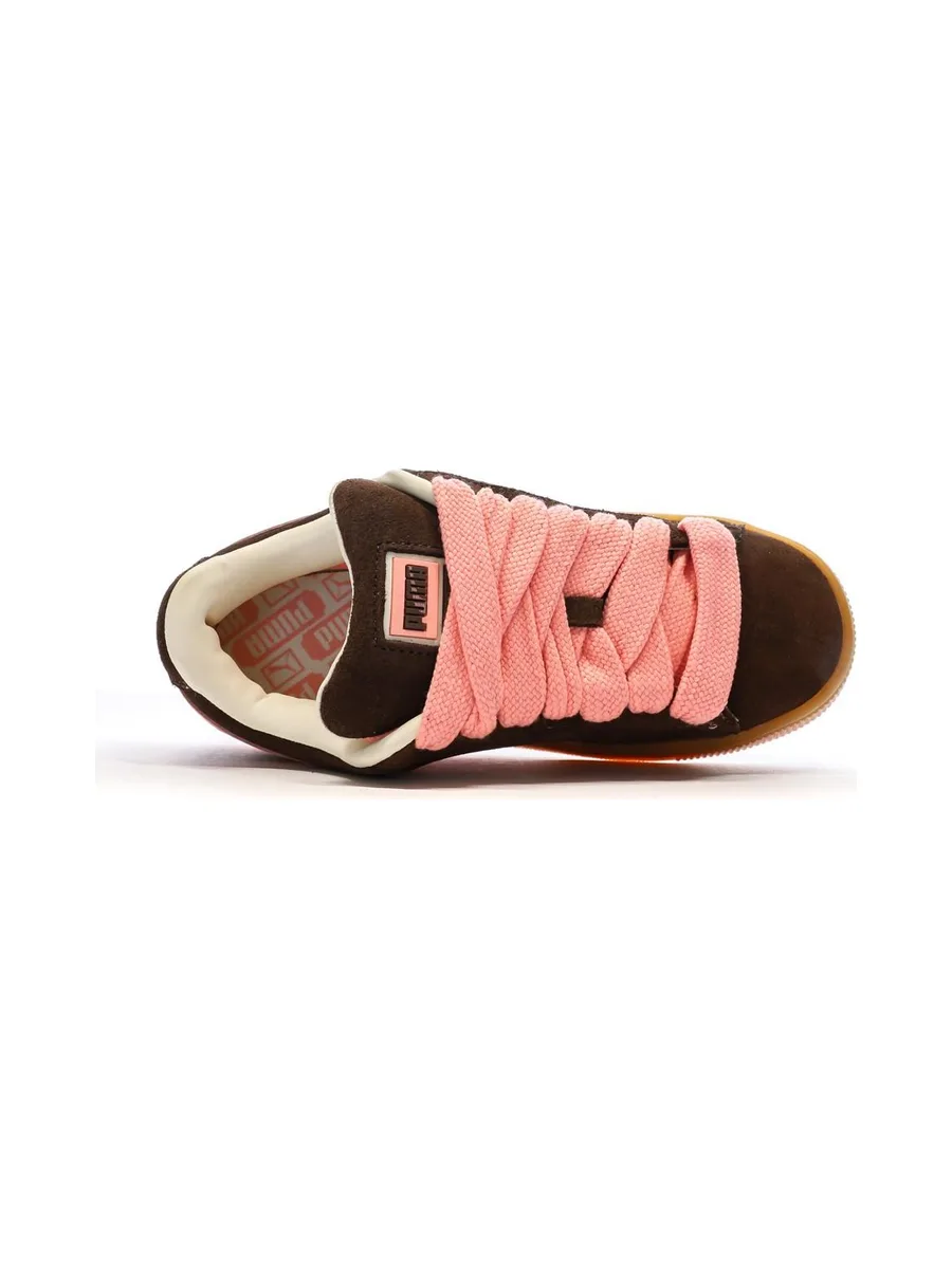 Baskets Marron/Rose Femme Puma Suede XL 5