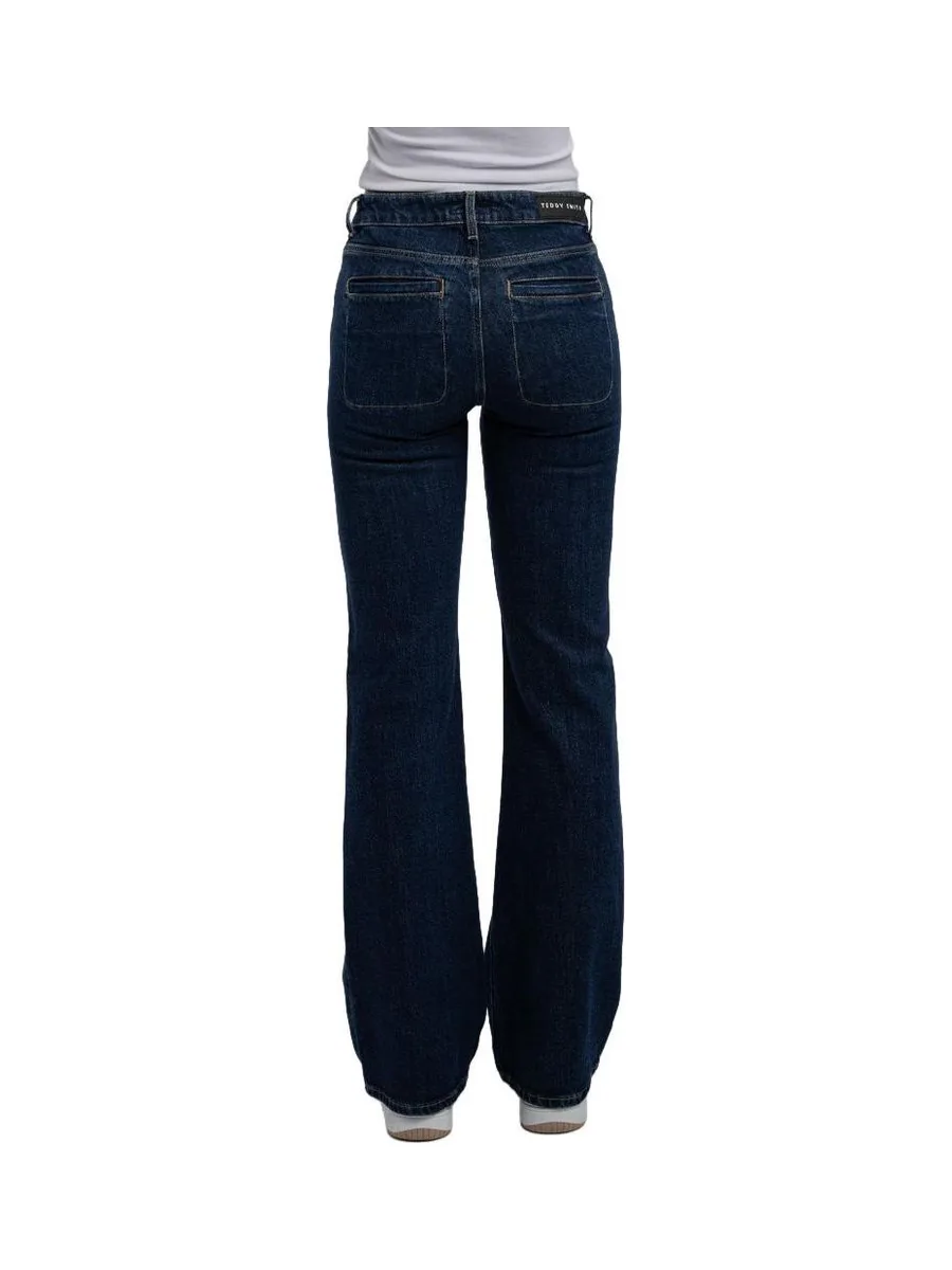 Jean Droit Bleu Femme Teddy Smith Diams 3