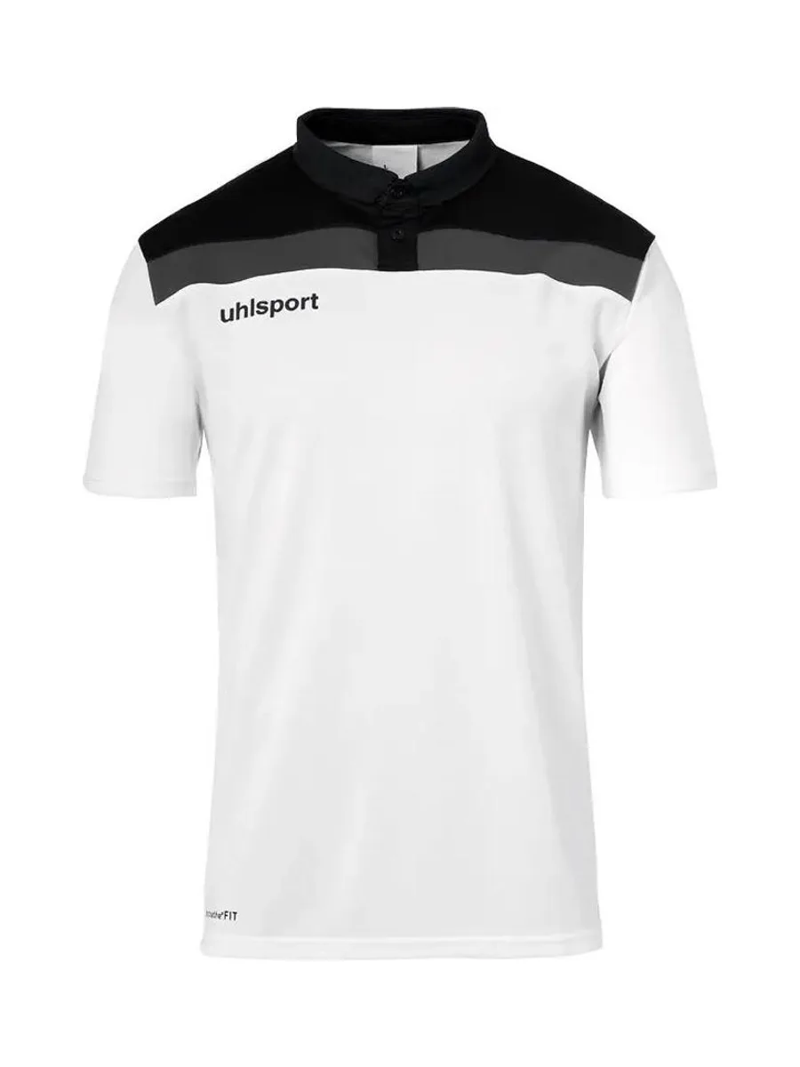 Polo Blanc/Noir Homme UHLSPORT Offense 23 2