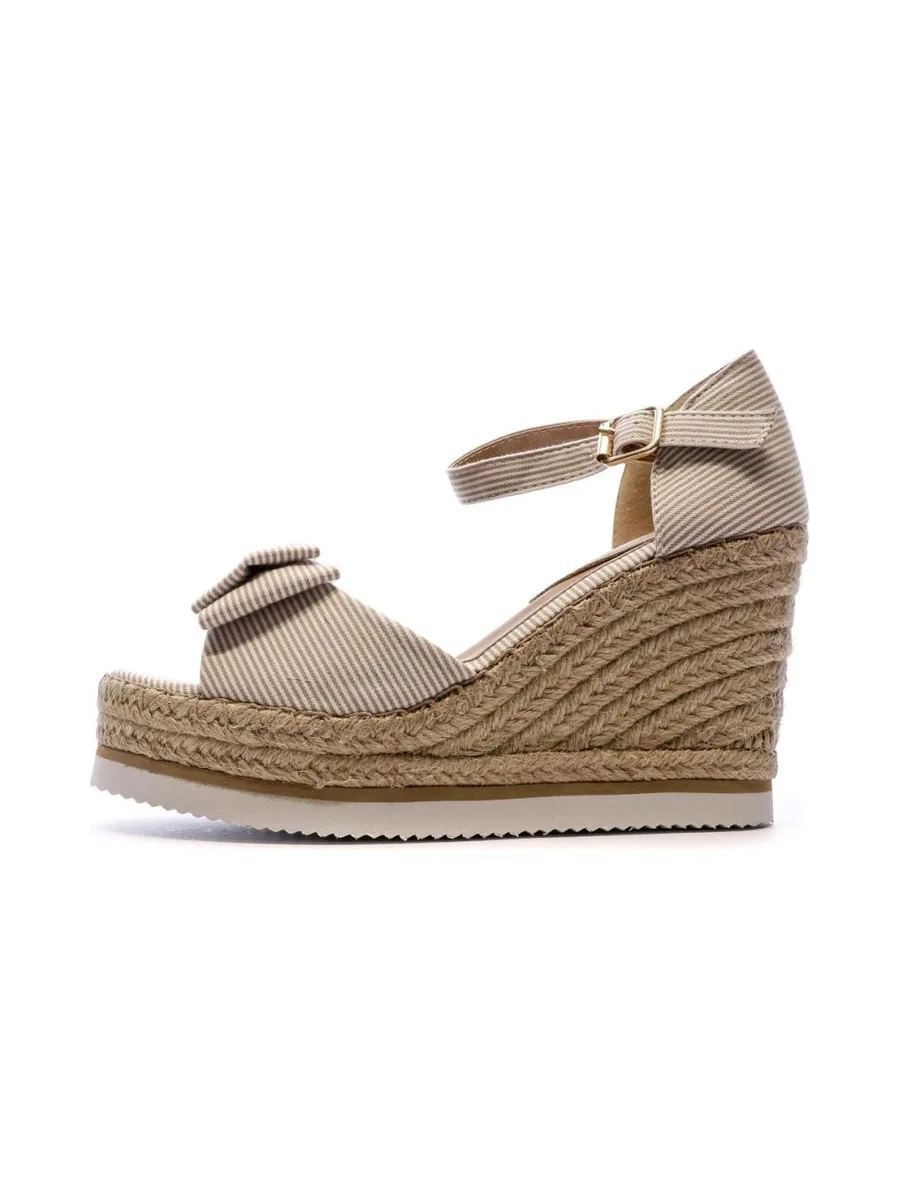 Sandales Compensées Beige Femme Beppi 1