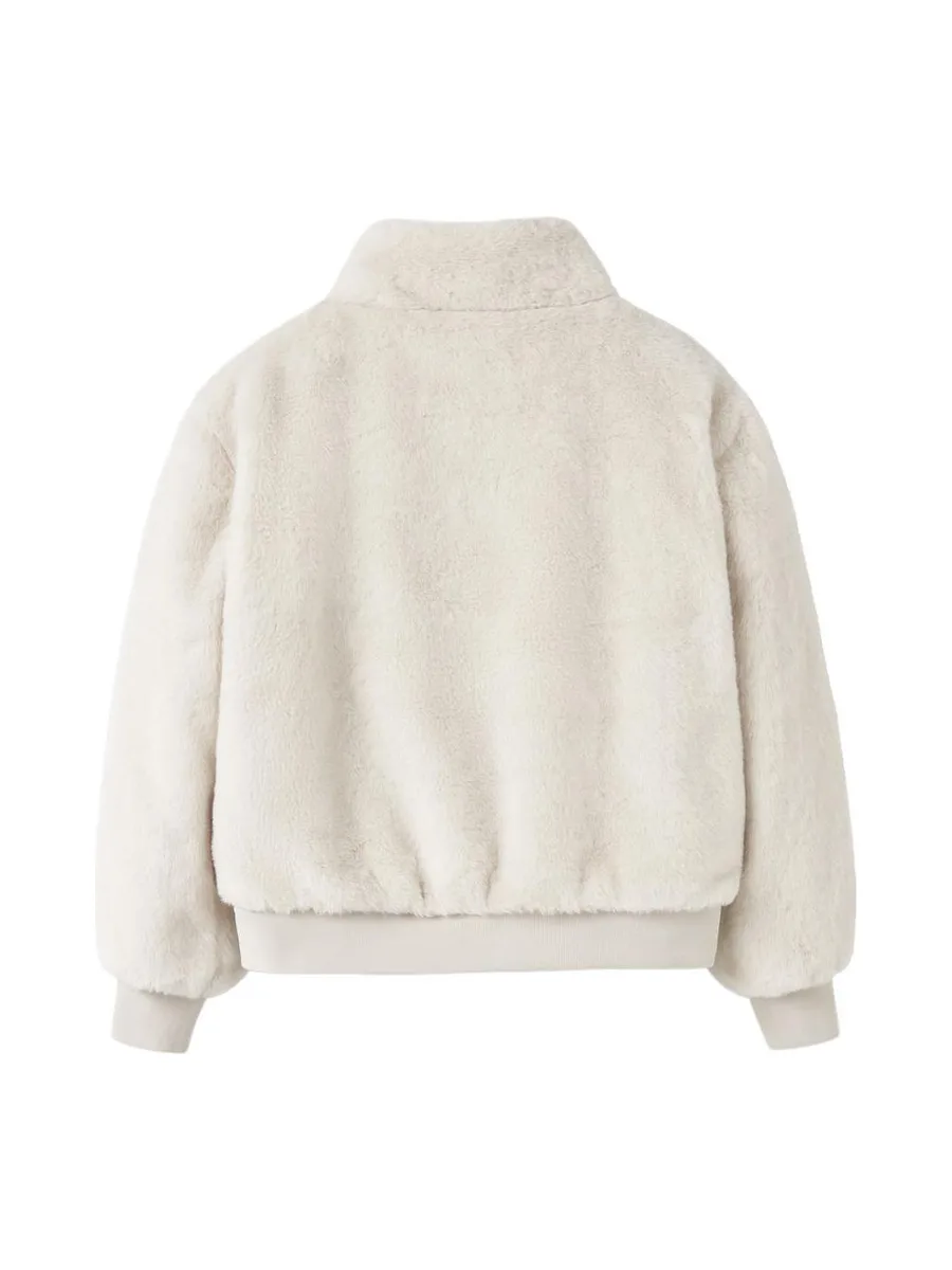 Veste en fausse fourrure Blanche Fille NAME IT Mila 3