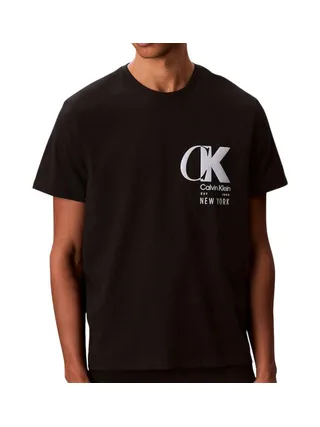 T-shirt Noir Homme Calvin Klein Jeans Ss 20s Eu 1