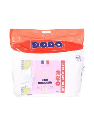 X2 Oreillers Blanc Dodo Moelleux 50x70 1
