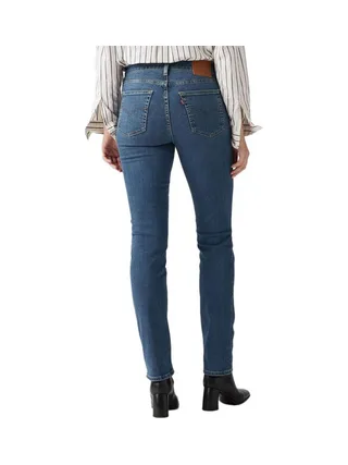 Jean 724 Bleu Femme Levi's High Rise Straight Dark 2