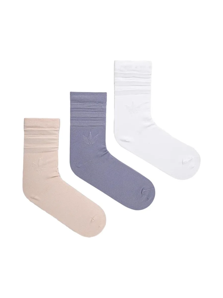 x3 Paires de chaussettes Rose/Violet/Blanc Femme Adidas JJ4305 1