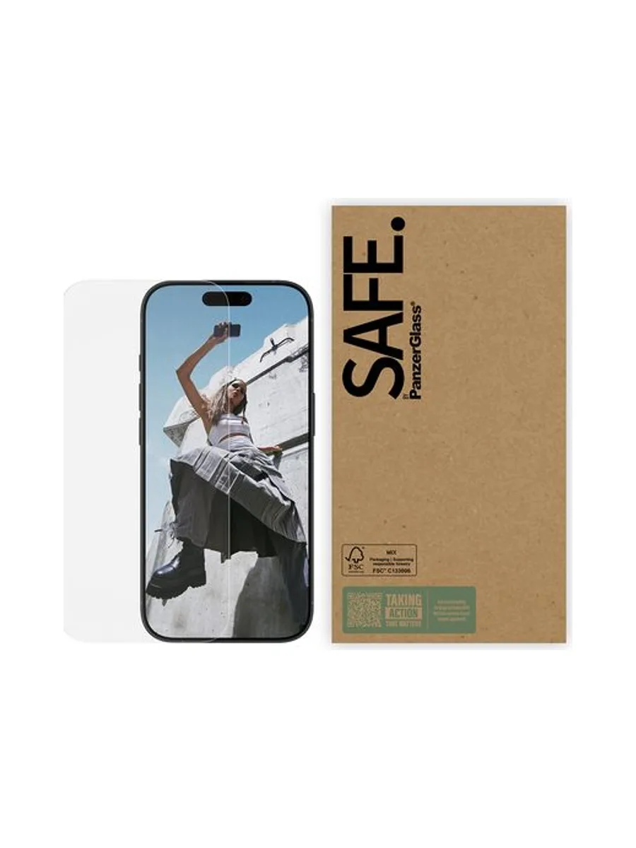 PanzerGlass SAFE. by ® Screen Protector iPhone 17 | iPhone 17 Pro | iPhone 16 Pro | Ultra-Wide Fit | Bulk 2