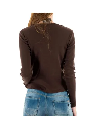 T-shirt Manches Longues Marron Femme Superdry W6011928A 2