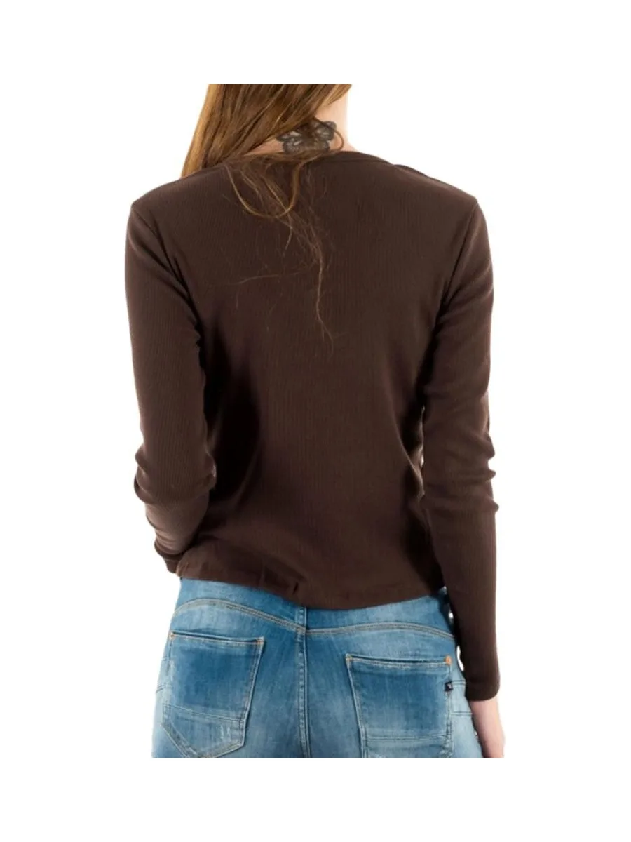 T-shirt Manches Longues Marron Femme Superdry W6011928A 3