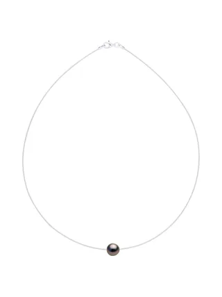 Collier Véritable Perle de Tahiti Ronde 9-10 mm — Argent 925 Millièmes Rhodié — 42 cm 3
