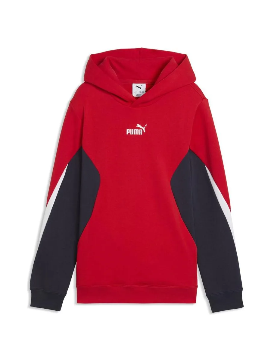 Sweat Rouge/Noir Garçon Puma Ess Block Hoodie Tr 2