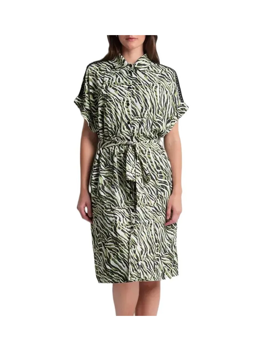 Robe Verte Imprimé léopard Femme Freeman Porter Raffia Tigerly 2