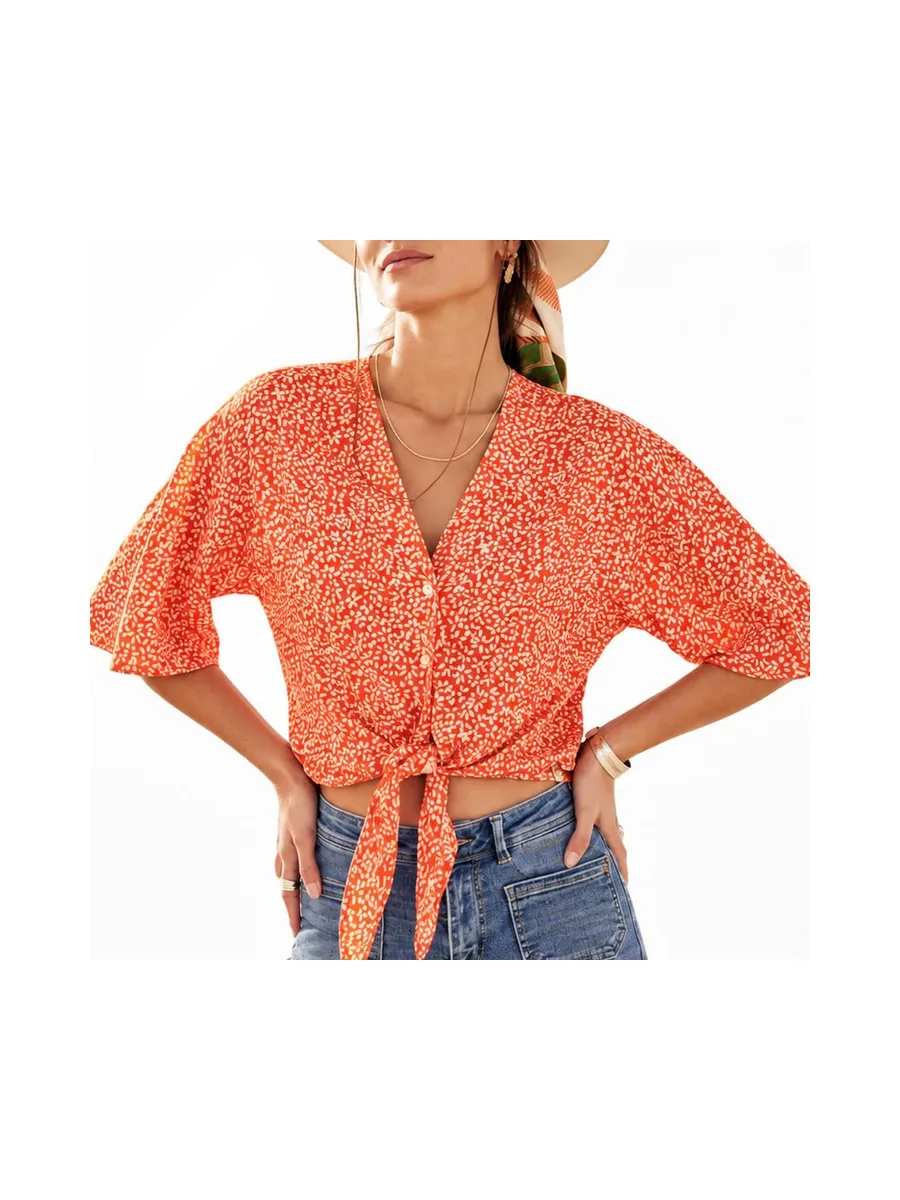 Blouse Orange Femme Freeman Porter Boxina Ixia 2
