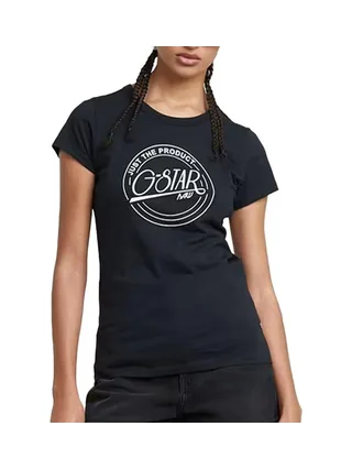 T-shirt Marine Femme G-Star Raw Large Logo 1