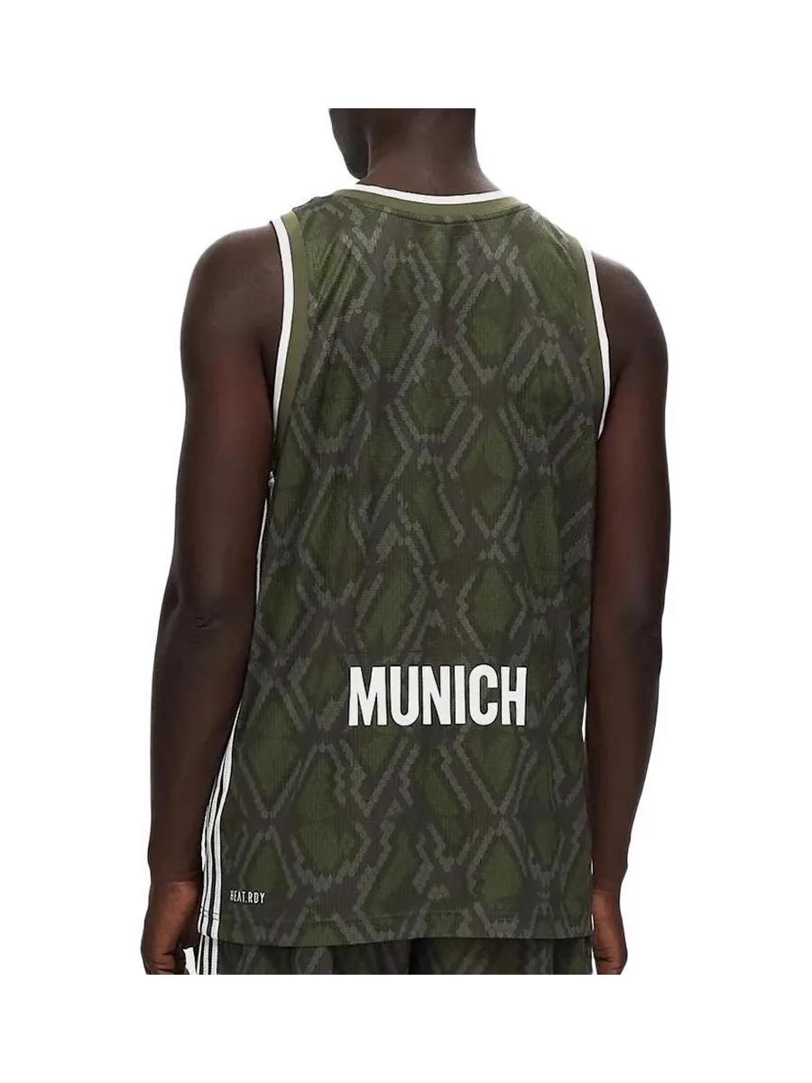 Bayern Munich Maillot Basketball Kaki Homme Adidas BSTN 3