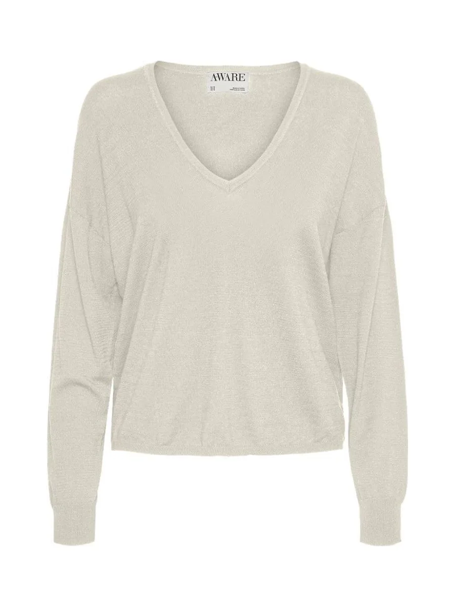 Pull Ecru Femme Vero Moda Oaklynn 2
